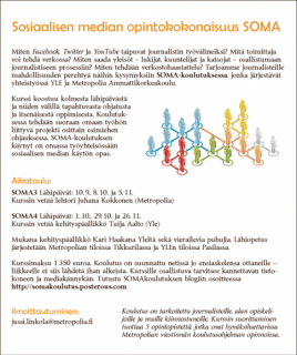 SOMAkoulutus, ilmoitus Journalistissa
