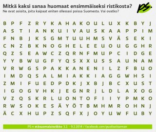 Etäsuomalaisviikon sanakenttä.
