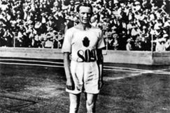 Kuva: Tukholman olympialaiset 1912. Juoksija Hannes Kolehmainen. Pressfoto.