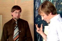 Kuva: Paavo Haavikko ja Hannu Taanila. (1978) YLE kuvanauha.