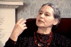 Kuva: Kirjailija Doris Lessing. (1982) YLE kuvanauha.