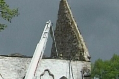 Kuva: Palanut kirkko. YLE kuvanauha.