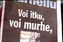 Kuva: Ilta-Sanomien lööppi jääkiekon MM-finaalin jälkeen. (1999) YLE kuvanauha. Kuva: Ilta-Sanomien lööppi jääkiekon MM-finaalin jälkeen. (1999) YLE kuvanauha.