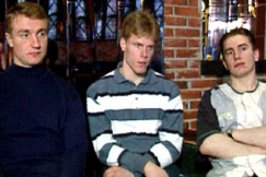 Kuva: Jere Lehtinen, Saku Koivu ja Ville Peltonen 1995. YLE kuvanauha