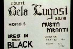 Kuva: Bela Lugosi -klubin mainosjuliste. (1983) YLE kuvanauha.