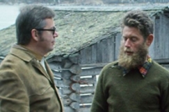 Kuva: Raimo Ilaskivi ja Pentti Linkola Kuhmoisissa. YLE kuvanauha.