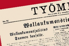 Kuva: Ty�mies-lehden etusivu 28.1.1918.