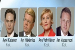 Kuva: Vaalirahoitusilmoitustaan t�ydent�neit� ministereit�. YLE kuvanauha.