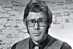 Kuva: Arto Tuominen vaalivalvojaisissa 1972. YLE kuvanauha. 