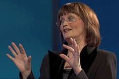 Kuva: Laulaja Irina Milan (2005). YLE kuvanauha.