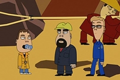 Kuva: Ky�sti P�ysti rakennusty�maalla, jolla on kiinalaisia. YLE kuvanauha. 