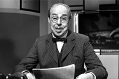 Kuva: Radiokuuluttaja Carl-Erik Creutz (1970-luku). Kuva: Antero Tenhunen.