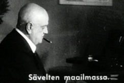 Kuva: Jean Sibelius soittaa flyygeli� kotonaan (1927). Aho & Soldan.