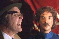 Kuva: Holger Sp�r och Keke Rosberg i vax, YLE bildband 1993