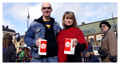 Peter Wallenius ja Anna-Maija Vartola (copyright YLE/kuva Janne Savon)