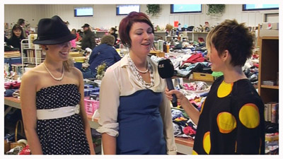 Johanna Virtaniemi ja Reetta Mällinen Aija Rouhiaisen haastateltavina (copyright YLE/videokuvaa)