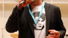 Kalle Jussila harjoituksissa Seinäjoki-salissa (kuva: Yle)