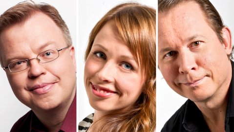 Ajantasan toimittajat: Aki Laine, Anne-Mari Rajala ja Jari Mäkäräinen