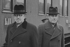 Kuva: Moskovan neuvotteluja k�ytiin J.K. Paasikiven johdolla. YLE kuvanauha.