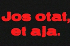 Kuva: varoitus: jos otat, et aja. YLE kuvanauha.  