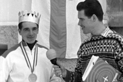 Kuva: Eero M�ntyranta Mr. Seefeld -kruunun p��ss��n. (1964) YLE kuvanauha.