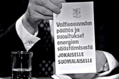 Kuva: Hallituksen ohjekirja energian s��st�misest�. (1973) YLE kuvanauha.