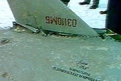 Kuva: Ohjuksen siipi. YLE kuvanauha.