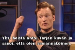 Kuva: Talk show -is�nt� Conan O�Brien. (2006) YLE kuvanauha.