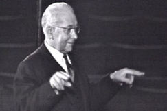 Kuva: Niilo W�ll�ri johtaa YL:n kuoroa. (1966) YLE kuvanauha.