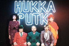 Kuva: Hukkaputken n�yttelij�t Kristiina Halkola, Kari Franck, Jukka Sipil�, Erkki Saarela ja Leena Uotila. (1982) H�kan Sandblom.
