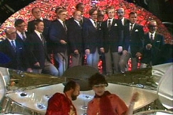 Kuva: Aikamiehet-kuoro. (1980) YLE kuvanauha.