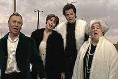 Kuva: Pertti Koivula, Outi M�enp��, Tapio Liinoja ja Ritva Valkama. YLE kuvanauha.