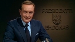 Kuva: Harri Holkeri television vaalitentiss�. (1982) YLE kuvanauha.