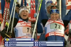 Kuva: Suomen naisten viestijoukkue. (2007) YLE kuvanauha.