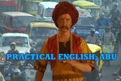 Kuva: K�yt�nn�n englantia intialaisittain. YLE kuvanauha.