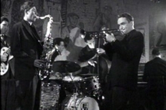 Kuva: Jaakko Salon yhtye M�yr�nkolossa. (1961) YLE kuvanauha.