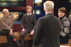 Kuva: Kirsti Palonen, Antti Melander ja Leena M�kij�rvi A-studiossa 7.11. 2007. YLE kuvanauha.