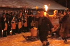 Kuva: Uumajalaiset pakenevat. (1  YLE kuvanauha.