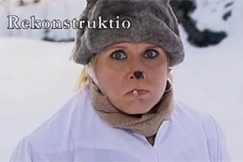 Kuva: Valkoinen peura s�tk� suussa. YLE kuvanauha.