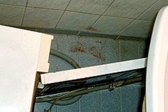 Kuva: Verij�lki� kylpyhuoneen lattialla. YLE kuvanauha. 