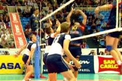 Kuva: Lentopallon EM-v�lier� Suomi-Espanja (2007) YLE kuvanauha.