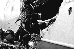 Kuva: Botnian kylke� hitsataan. YLE kuvanauha.