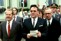 Kuva: Tervetuliaispuhe neuvostoliittolaisdelegaatiolle (1982). YLE kuvanauha.