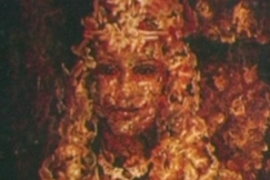 Kuva: Yksityiskohta Seppo Simil�n maalauksesta Nainen (1981). YLE kuvanauha.