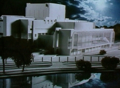 Kuva: Havainnekuva uudesta oopperatalosta (1990). YLE kuvanauha.