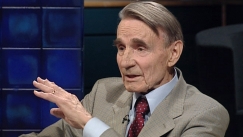 Kuva: Presidentti Mauno Koivisto Arto Nybergin vieraana 2011. Kuva: YLE kuvanauha