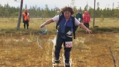 Kuva: Suosuoksihiihtoa P�rttylin vaelluksella 2008.