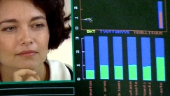 Kuva: Kansanedustaja Kirsi Piha pelaa utopiapeli� (1994). YLE kuvanauha.