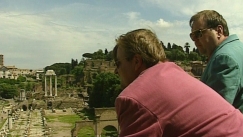 Kuva: Hannu Lumivuori ja Markus Kajo Roomassa (YLE Kuvanauha 1994)