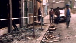 Kuva: Mellakoinnin j�lki� Brixtonissa, Lontoossa 1981. YLE kuvanauha.